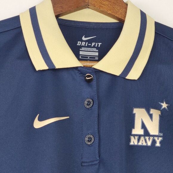 Nike Womens Navy Midshipmen Dri Fit NWT Polo Shirt Size S - Picture 5 of 10